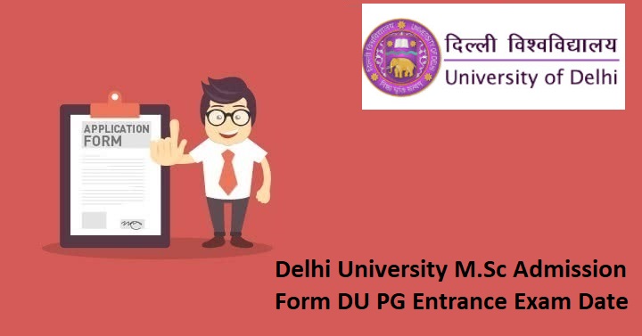 Delhi University M.Sc Admission Form 2024