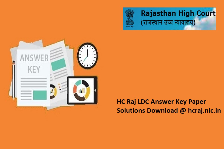 HC Raj LDC Answer Key 2024