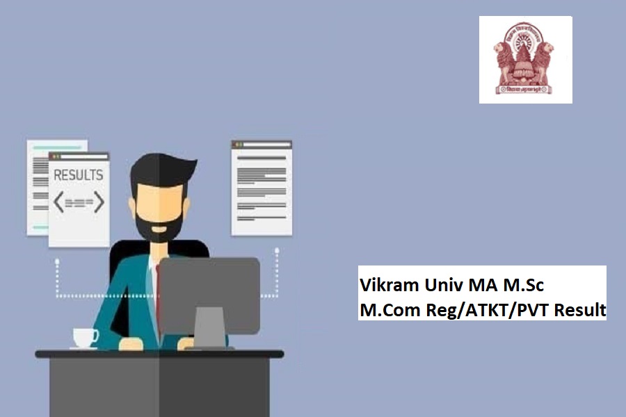 Vikram Univ MA M.Sc M.Com Result 2024